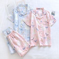 The Spring Bunny Original Pajamas is the perfect loungewear for summer and spring. Enjoy your warm days with a beautiful top and some comfortable shorts. We are passionate about fabric and textile materials and have thus created the best, most comfortable yet practical line of pajamas. This loungewear is all you need to help relax at home. They are soft and easy to touch which projects versatility and effortless grace in every step you take. Made to make you feel good, each of our Original Pajam Bunny Pajamas, Spring Pajamas, Lounging Outfit, Comfortable Shorts, Comfortable Pajamas, Women's Fashion Set, Kimono Pattern, Spring Bunny, Graphic Wallpaper