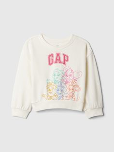 Soft cotton-blend graphic sweatshirt.  Round neck.  Long sleeves with banded cuffs.  Gap arch logo and Paw Patrol graphics at front.  Banded hem.  Straight, easy fit.  Hits at the hip.  Sizes range from baby to toddler. Paw Patrol Logo, Arch Logo, Logo Sweatshirt, Gap Kids, Girl Sweatshirts, Kids Sweatshirt, Paw Patrol, Toddler Girl, Stylish Outfits