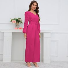 Women's Overall Jumpsuits Tie Lace up Overall Long Sleeve Straight Jumpsuit Party Wedding Jumpsuit Spring Fitted Floor-length Jumpsuits And Rompers, Full Length Spring Party Jumpsuits And Rompers, Fitted Jumpsuits And Rompers For Wedding, Party Season, Full Length Solid Jumpsuit For Party, Chic Long Sleeve Jumpsuits And Rompers For Wedding, Full-length Jumpsuit For Party, Chic Long Sleeve Jumpsuit For Wedding, Party Full-length Solid Jumpsuit/romper, Elegant Fitted Jumpsuit For Wedding Guest