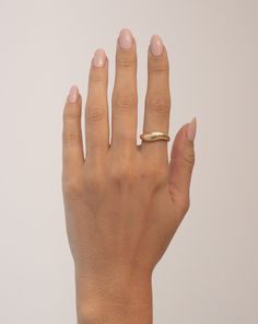 A fluid take on our best-selling Gold Cloud Ring. Wear it solo for understated elegance or stack two together, either in matching metals or mixed, to create a unique and eye-catching look. Shop the full Movement Collection. Timeless 14k White Gold Wide Band Ring, 14k Gold Rings With Smooth Bezel And Thick Band, Timeless 14k Gold Stackable Rings With Wide Band, Modern 14k Gold Thick Band For Wedding, Timeless 14k Gold Wide Band Stackable Rings, Timeless 14k Gold Wide Band Ring, Modern 14k Gold Wedding Band With Thick Shape, Fine Jewelry 14k Gold Rings With Thick Band, 14k Gold Rings With Thick Band