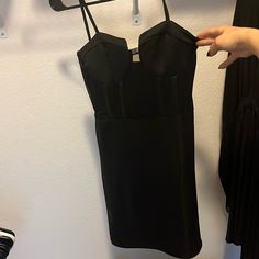 Black Short Tight Dress. Spaghetti Strap. Never Worn Short Black Dress Tight, Dress Spaghetti, Black Media, Black Shorts, Spaghetti Strap, Colorful Dresses, Spaghetti, Tights, Mini Dress