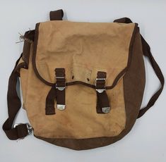 Classic Old-School Canvas Knapsack Rucksack Small Vintage Backpack Style Pack, Used/Preowned Vintage, With Some Damage, Fraying and Wear (See pics).  12"x11", 5" Thick. Vintage Canvas Satchel Backpack, Vintage Canvas Backpack With Adjustable Strap, Vintage Satchel Backpack With Adjustable Strap, Retro Canvas Backpack, Vintage Canvas Satchel For School, Vintage Satchel Backpack For Daily Use, Vintage Satchel School Backpack, Vintage Satchel With Adjustable Strap For School, Vintage Satchel For School