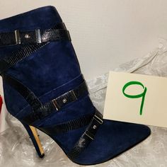 Brand New Never Worn Elegant Blue Heels For Fall, Blue Leather Heels For Night Out, Blue Evening Heels For Fall, Navy Blue Heels, Couple Shoes, Blue Heels, Shoe Game, Shoes Women Heels, Bootie Boots