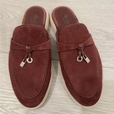 Brand New, Never Worn. Suede. Comes With Shoes Box And 2 Dust Bags. Size 36 I Loved It When I Was At The Store But Realized It’s Not Fitting That Well With My Feet. Luxury Plain Toe Business Slip-ons, Loro Piana Shoes, Expensive Things, Shoes Box, At The Store, Loro Piana, The Store, Shoe Box, Dust Bag