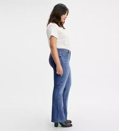 Classic Bootcut Women's Jeans (plus Size) - Medium Wash | Levi's® US Retro Bottoms With Relaxed Fit And Straight Hem, Levi's Relaxed Fit Flare Jeans, Levi's High Rise Relaxed Fit Flare Jeans, Levi's Retro Relaxed Fit Bottoms, Elevated Casual Jeans For Fall With Straight Hem, Elevated Casual Straight Hem Jeans For Fall, Straight Hem Jeans For Fall, Straight Hem Jeans For Elevated Casual Fall Occasions, Casual Fitted Flare Jeans For Streetwear