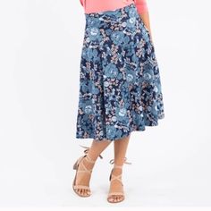 This Is A Brand New Agnes And Dora Midi Skirt. Navy Blue Background With Blue And Peach Floral Print. Has Pockets. Soft And Stretchy Material. Multiple Sizes Available, So Just Choose Your Size At Checkout. Price Is Firm. Thanks For Looking. S: 4644 M: 4645 Xl: 4646 Stretch Midi Skirt With Floral Print, Stretch Floral Flared Skirt, Stretch Floral Print Midi Skirt, Casual Blue Gathered Skirt, Floral Print Stretch Midi Skirt, Floral Print Stretch Flared Skirt, Casual Blue Skirt With Gathered Detail, Blue Stretch Skirt With Floral Print, Blue Floral Print Full Skirt