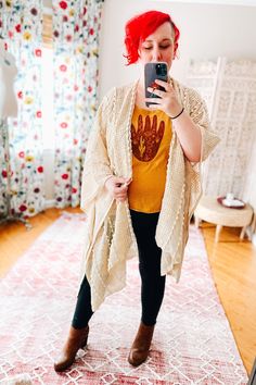 The Zoya Zig Zag Embroidered Kimono is the perfect layering piece for any outfit. Whether you later it over a graphic tee or a pretty little cami tank it’s sure to heighten the style factor of any outfit you pair it with. 100% Acrylic One size fits sizes S - 3XL Measures 45” x 31” Traci (that’s me with the crazy color hair!) is 5’3 and a size 18-20 Cream Cotton Tops For Layering, Bohemian Cotton Tops One Size, Cozy Off White Tops For Spring, Cozy Off White Spring Tops, Cozy Short Sleeve Summer Tops, Bohemian Beige Tops For Layering, Beige Bohemian Tops For Layering, Casual Cotton Summer Tops, Beige Top For Fall Festival