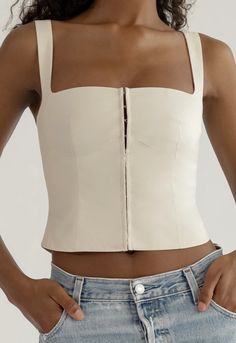 MINIMAL BUSTIER | Orseund Iris Elegant Vest, Orseund Iris, Top Bustier, Fit Back, Bustier Top, Striped Tank Top, Striped Tank, Wide Sleeves, 8 M