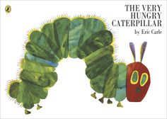 the very hungry caterpillar book is written in french and has an image of a large green caterpillar on it's side