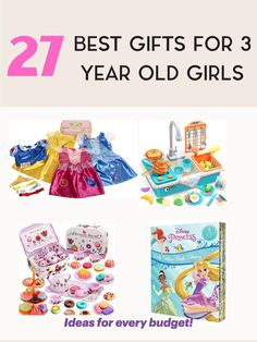 Need a gift for a 3 year old girl? I've got you covered! From doll houses to balance bikes, here's some of the best gift ideas in every price range. Birthday Presents For Girls, Fourth Birthday, Old Christmas, Christmas Gifts For Girls, Birthday Gifts For Girls, Birthday Gift Ideas, Christmas Girl, Fisher Price