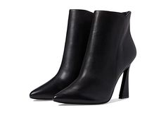 Nine West Torrie - Women's Boots : Black 1 : Go from desk to dinner in chic style with the Nine West Torrie heeled bootie. Man-made upper and lining. Side zip closure. Stiletto-toe silhouette. Man-made insole and outsole. Stiletto heel. Imported. Measurements: Heel Height: 4 in Weight: 12 oz Shaft: 6 in Product measurements were taken using size 9, width M. Please note that measurements may vary by size. Weight of footwear is based on a single item, not a pair. Modern Boots With 4-inch Heel And Pointed Toe, High Ankle Heeled Boots With Zipper For Night Out, High Ankle Boots With Zipper For Night Out, High Ankle Boots With Zipper Closure For Night Out, Fitted High Heel Boots With Zipper Closure, Chic Ankle-high Platform Boots With 4-inch Heel, High Heel Boots With Zipper Closure For Night Out, Ankle Heeled Boots With Zipper Closure For Night Out, Office Pointed Toe Heels With Zipper Closure