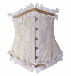 wedding corset Waist Cincher Corset, Modesty Panel, Steel Boned Corsets, Corset Waist, Underbust Corset, Waist Cincher, Cream Lace, A Princess, White Cotton