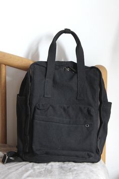 #black #backpacks #accessories #koreanstyle Black Canvas Backpack, Trendy Cotton Backpack For Everyday Use, Black Canvas Backpack For Everyday, Standard Black Canvas Backpack For Everyday, Cotton Backpack With Zipper Closure For Everyday Use, Cotton Backpack For Everyday Use, Casual Backpack With Zipper Closure For Everyday, Casual Everyday Backpack With Zipper Closure, Black Cotton Backpack For Everyday Use