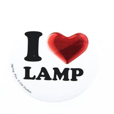 i love lamp sticker on a white background