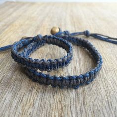 Big Bracelets, Family Bracelets, Mom And Son, Gray Bracelet, Kids Bracelets, Hemp Cord, Matching Bracelets, Blue Bracelet, Father And Son