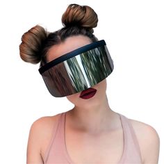 Buy Sunscreen Oversized Sunglasses Mirrored Mask Shape Shield Style Windproof One One Piece Shades - by Lucid Fantasy  - $23.99
lf-jewelry.com/3XOnUmI Pointy Sunglasses, Edgy Sunglasses, Cyberpunk 2020, Novelty Sunglasses, Womens Visor, Colored Mirror, Mask Shapes, Visor Sunglasses, Shield Sunglasses