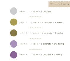 the color scheme for an image with different colors