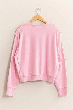 Classic crew neck sweatshirt -unlined -lightweight -Fabric content - 80% cotton, 20% polyester -Machine wash cold / Tumble dry low -Colors may vary from different viewing devices. Kimono Duster, Heeled Mules Sandals, Plus Size Activewear, Cardigan Vest, Team Apparel, Pink Sweatshirt, Tee Dress, Clothes Collection, Summer Essentials