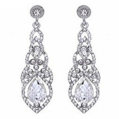 TEARDROP ELEGANCE GAME ON! The title says it all about these statement earrings! The perfect earrings for that next fancy outfit you are planning to wear AND ON SALE RIGHT NOW FOR $5.99 https://wickedwondersvipbling.com/search?q=teardrop+elegance&type=product  #earrings #silver Long Earrings Wedding, Long Bridal Earrings, Pageant Earrings, Dangle Earrings Wedding, Crystal Earrings Wedding, Bridal Earrings Drop, Wedding Accessories Jewelry, Long Drop Earrings, Stylish Earring