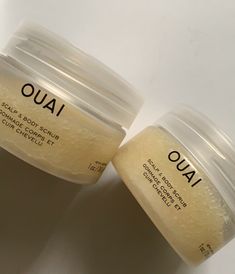 X2 Mini Travel Size Scalp & Body Scrub by OUAI 1oz/30 ml each Brand New! OUAI's deep-cleansing, foaming Scalp & Body Scrub is like a trip to rehab for your scalp and skin. A weekly detox powered by gently exfoliating sugar crystals to cleanse and soften skin and a dose of probiotics to leave your skin's natural defenses on high alert. Key Ingredients: SUGAR: Uncloggs & gently exfoliates and conditions while increasing micro-circulation PROBIOTIC BLEND: Supports your scalp & skin's microbiome's n Ouai Products, Ouai Shampoo, Ouai Leave In Conditioner, Ouai Hair Oil, Ouai Haircare, Detox Shampoo, Scalp Shampoo, Anti Dandruff Shampoo, Sugar Crystals