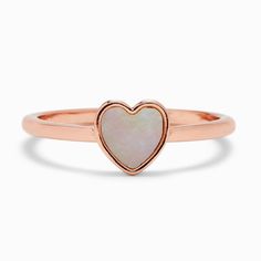 Super Cute Dainty Rose Gold Ring With A Heart-Shaped Charm Filled With A Mother Of Pearl Stone. I Love This Ring But It Doesn’t Fit The Finger I Bought It For So I’m Selling It. It’s Brand New With Its Packaging! Cute Heart Ring For Valentine's Day, Pura Vida Bracelets, Pearl Stone, Pearl Heart, Rose Gold Heart, Follow Your Heart, Enamel Ring, Gold Collection, Delicate Rings