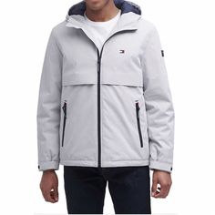 Tommy Hilfiger Men Performance Hooded Jacket Color : White Size : S, M, L, Xl, Xxl Nwt ( New With Tags ) Features: Tommy Hilfiger Zip Front Closure Two Zipper Front Welt Pockets One Interior Zipper Safety Pocket Tommy Flag At Chest And Wearer's Left Sleeve Striped Tape Detail On Front Pockets Made In China Content: Shell: 100% Polyester Lining: 100% Nylon Filler: 100% Polvester Approximate 190 Gsm (5.6oz) Shell Fabric Weight Lightweight Sizing: Sizes: S - Xxl Chest (In): S= 36-38| M = 39-40 I L Tommy Hilfiger Hooded Winter Windbreaker, Tommy Hilfiger Hooded Windbreaker For Winter, White Weatherproof Outerwear For Spring, Tommy Hilfiger Winter Windbreaker With Pockets, Vintage Tommy Hilfiger Jackets, Yellow Rain Jacket, Tommy Hilfiger Coat, Tommy Hilfiger Windbreaker, Half Zip Windbreaker