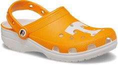 It’s the iconic clog that started a comfort revolution around the world now featuring your Tennessee Volunteers! The irreverent go-to comfort shoe that you're sure to fall deeper in love with day after day. Crocs Classic Clogs offer lightweight Iconic Crocs Comfort™, a color for every personality, and an ongoing invitation to be comfortable in your own shoes.  University of Tennessee Classic Clog Details:    Incredibly light and fun to wear  Water-friendly and buoyant; weighs only ounces  Ventil Casual Orange Clogs With Rubber Sole, Orange Casual Synthetic Clogs, Orange Synthetic Casual Clogs, Casual Orange Synthetic Clogs, Comfort Shoe, Crocs Classic Clogs, University Of Tennessee, Tennessee Volunteers, College University