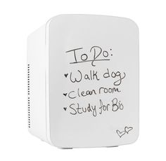 Vibe 15 Liter Dry Erase White Mini Fridge Mini Fridge In Bedroom, Fridge For Bedroom, Vibe White, Room Checklist, Dream Ideas, 13 Birthday, Room Cooler, Backpack Essentials, Liquid Chalk Markers