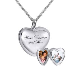 PRICES MAY VARY. Title: Daruirong 925 Sterling Silver Personalized Photo Heart Locket Necklace Forever in My Heart Custom Add Your Text That Holds Pictures for Women Men Kids. Product Type: Departments > Girls > Jewelry > Necklaces & Pendants > Lockets Personalized Pendant Necklace, Forever In My Heart, Text Symbols, Photo Locket Necklace, Heart Locket Necklace, Photo Necklace, Personalized Pendant, Photo Locket, Photo Heart