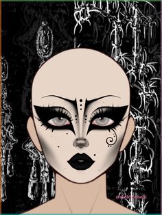 A tutorial on how to do the viral “Leah Halton” makeup!! ⭐️💋 Gothic Makeup Inspiration, Girly Goth Makeup, Goth Makeup Inspo Drawing, Goth Makeup Drawing, Alternative Makeup Goth, Creative Goth Makeup, Cool Goth Makeup, Makeup Ideas Goth