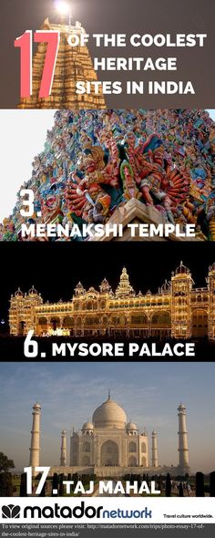 the top ten tourist attractions in india, including temples and other things to see on this trip