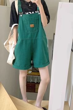 High Waist Cute Colorful Casual Jumpsuits – Tomscloth Sleeveless Cotton Overalls In Solid Color, Summer Cotton Overalls In Solid Color, Casual Green Solid Color Overalls, Summer Cotton Green Jumpsuits And Rompers, Casual Green Cotton Jumpsuits And Rompers, Casual Sleeveless Shortalls With Pockets, Casual Cotton Sleeveless Shortalls, Sleeveless Cotton Shortalls, Casual Style, Trendy Sleeveless Cotton Shortalls