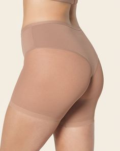 Shape your curves and prevent chafing at the same time! This slip short is made of a super soft and comfy compression fabric to smooth out your tummy and shape your waist. It has a sheer short bottom for an invisible look under clothes, plus this design helps reduce chafing under skirts and dresses. The thong effect in the back offers a light butt-lifting effect. Go ahead and wear this slip short under fitted clothes – it won't show through! Fitted Clothes, Shape Your Waist, Under Skirts, Slip Shorts, Skirts And Dresses, Leg Bands, Sheer Shorts, Compression Fabric, Under Dress