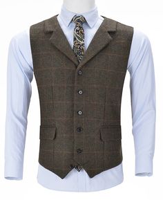 30% Wool / 60% Polyester / 10% Rayon. Plaid. Notch Lapel. Single Breasted 5 Buttons. Back metal elastic adjustment buckle. Full lined. Machine wash / Hand wash. Color or size customization please note in the order Expensive Suits, Suits Men Business, Leisure Suit, Lapel Blazer, Lapel Jacket, Slim Fit Suit, Blazer Vest, 3 Piece Suits, Suit Vest