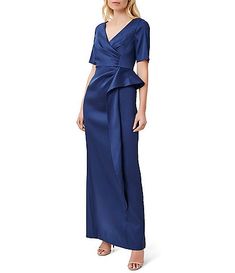 Mother of the Bride Dresses & Gowns | Dillard's Elegant V-neck Dress For Dinner, Elegant Fitted V-neck Dress For Dinner, Elegant Blue V-neck Dress For Evening, Elegant V-neck Dress For Spring Gala, Elegant Spring V-neck Dress For Gala, Silk V-neck Dress For Formal Occasions, Silk V-neck Formal Dress, Elegant V-neck Dress With Fitted Bodice, Formal V-neck Evening Dress With Fitted Bodice