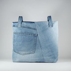 Denim Bucket Shoulder Bag For Everyday, Upcycled Recycled Denim Tote Shoulder Bag, Upcycled Denim Blue Denim Bags, Upcycled Medium Wash Recycled Denim Shoulder Bag, Everyday Denim Blue Recycled Denim Bag, Everyday Dark Wash Recycled Denim Shoulder Bag, Daily Use Upcycled Denim Shoulder Bag, Daily Use Recycled Denim Shoulder Bag, Daily Use Denim Blue Recycled Denim Shoulder Bag