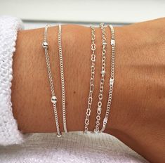 Sally Payne, Multiple Bracelets, Silver Beaded Bracelet, Stacking Bracelets, Silver Plated Bracelet