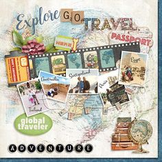 an advertisement with pictures and words on it for the travel adventure company, explore go