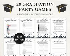 graduation party games printable instant