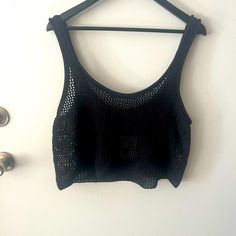 Never Worn Before And Tags Still Attached. Black Knitted Material. Items Have Been Around Animals. Items Will Be Taken To Goodwill On Sunday 11/26/23. If You Are Interested In An Item, Feel Free To Send An Offer. Items Will Be Negotiable. Knit Tank Top For Summer Night Out, Spring Knit Tank Top For Night Out, Black Knit Tank Top For The Beach, Black Knit Tank Top For Beach, Black Textured Knit Sleeveless Top, Black Fitted Cropped Crochet Top, Trendy Textured Knit Tank Top For Summer, Black Sleeveless Textured Knit Top, Chic Summer Textured Knit Crop Top