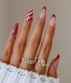 Glamorous and Cute Christmas Nails #christmasnails #winternails #novembernails [classy christmas nails, burgundy nail designs, november nail designs, christmas gel nails, red vevlet nails, november nails ideas, trendy christmas nails, simple winter nails, christmas nails] ***photos not mine, DM me for credit! 🎄❤