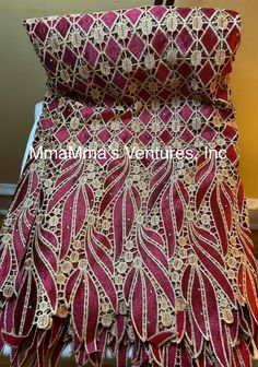 Cord Lace, Laser cut laces, beaded, with stones, sequins, High quality Nigerian Lace Fabric, Guipure, water soluble, bridal lace fabric, sewing  for wedding, parties, iro and Buba, dresses, top/bottom, celebrant outfit  Sold in 5 yards Material/Fabric: cotton  Kindly allow a difference of the picture/pattern of your item(s) between the real-life image and the photographic image on the website. Return policy  1. Item is not used 2. Item is still in its original packaging. 3. Item is odorless  4. the item is not winked up  4. 5% restocking fee. Festive Lace Sequin Fabric With Rhinestones, Traditional Lace Sequin Fabric For Party, Pink Lace Fabric With Rhinestones Embroidery, Pink Rhinestone-embroidered Lace Fabric, Celebrant Outfit, Iro And Buba, African Hats, Nigerian Lace, Bridal Lace Fabric