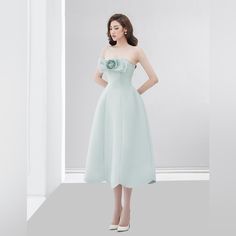 Questions? Leave On The Comment Below! Light Blue Knee-length Dress For Banquet, Chic Spring Midi Dress For Banquet, Blue A-line Mini Dress For Banquet, Chic Midi Strapless Dress For Banquets, Chic Strapless Midi Dress For Banquet, Sleeveless Green Midi Dress For Banquet, Green Sleeveless Midi Dress For Banquet, Chic Spring Banquet Dress, Light Blue Knee-length Dress For Banquets