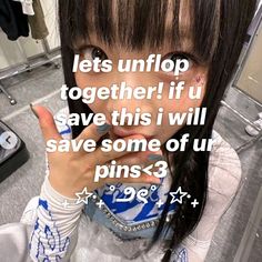 a girl with her hand on her face and the words let's unflip together if u save this i will save some of our pins?