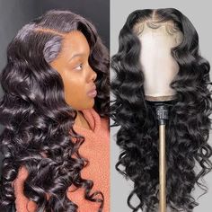 Item: Klaiyi Best Loose Wave 13x4 Lace Front Wigs Big Heatless CurlsWavy Hairstyle Human Hair Wigs 150% Density,DeepPartingHighQualityWigsHair Material: 100% Virgin Human Hair Wig, Big Curls Loose Wave, Can be Dyed and Ironed by your favorHair Color: NaturalColorHair Grade: Klaiyi Hair, Big Curls Loose Wave, Medium Luster, Bleach/Dye FriendlyHair Length: 14inches-24 inches is available, Very Soft, Healthy and thickLace Style: 13x4 Lace FrontalCap Size:22-22.5 inches(54-58cm) Brazilian Hair Wigs, Long Human Hair Wigs, Loose Waves Hair, Short Human Hair Wigs, Human Virgin Hair, Lace Closure Wig, Lace Hair, Hair Quality, Black Natural Hairstyles