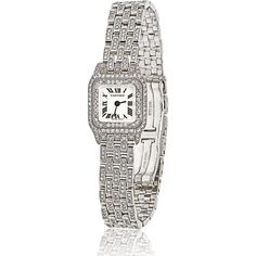 Cartier Panthere 18K White Gold Diamond Mini Watch Elegant Platinum Diamond Watch For Evening, Timeless Evening Diamond Watch With Bracelet Strap, Elegant Formal Cartier Jewelry, Classic Evening Watch With Bracelet Strap, Elegant Cartier Jewelry For Formal Occasions, Elegant Evening Diamond Watch With Bracelet Strap, Evening Platinum Diamond Watch With Polished Finish, Formal Diamond Bracelet Strap Jewelry And Watches, Diamond Bracelet Strap Jewelry And Watches For Formal Occasions