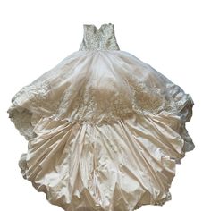 a dress made out of satin and lace