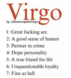 the virgo rules are in red and black