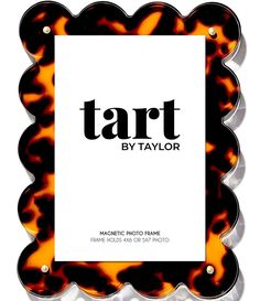 the logo for tart by taylor is shown in black and orange tortoise