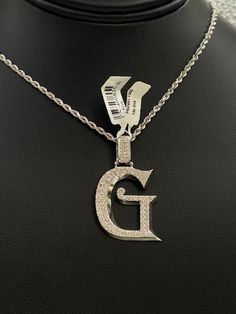 This product is avalilable to pick up in our Miami Lakes store.Features:Quality: 14K Gold.Colour: White Gold.Weight: 6,8gr "Price is only for pendant, chain is not included" Silver Initial Pendant Diamond Necklace In 14k Gold, Silver Diamond Initial Pendant Necklace In 14k Gold, Silver 14k Gold Initial Pendant Diamond Necklace, 14k Gold Silver Diamond Initial Pendant Necklace, White Gold Vvs Clarity Initial Pendant, Silver Diamond Necklace Stamped 14k For Anniversary, Fine Jewelry Silver Diamond Necklace, Gia Certified Yellow Gold Pendant Jewelry, Gia Certified White Gold Pendant Jewelry